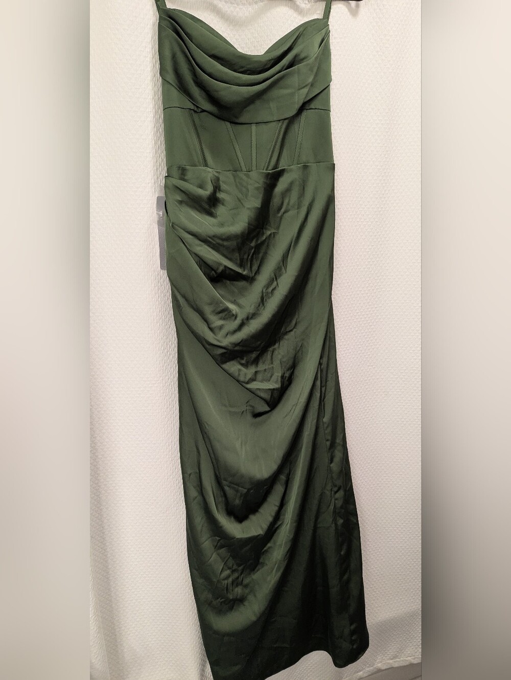 Azazie Mai Juniper Green Bridesmaid Dress. SZ A8